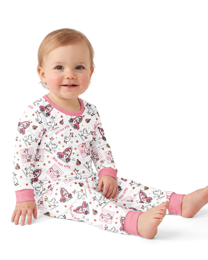 Got Too Silly  Bamboo Two Piece Long Sleeve Pajama Set