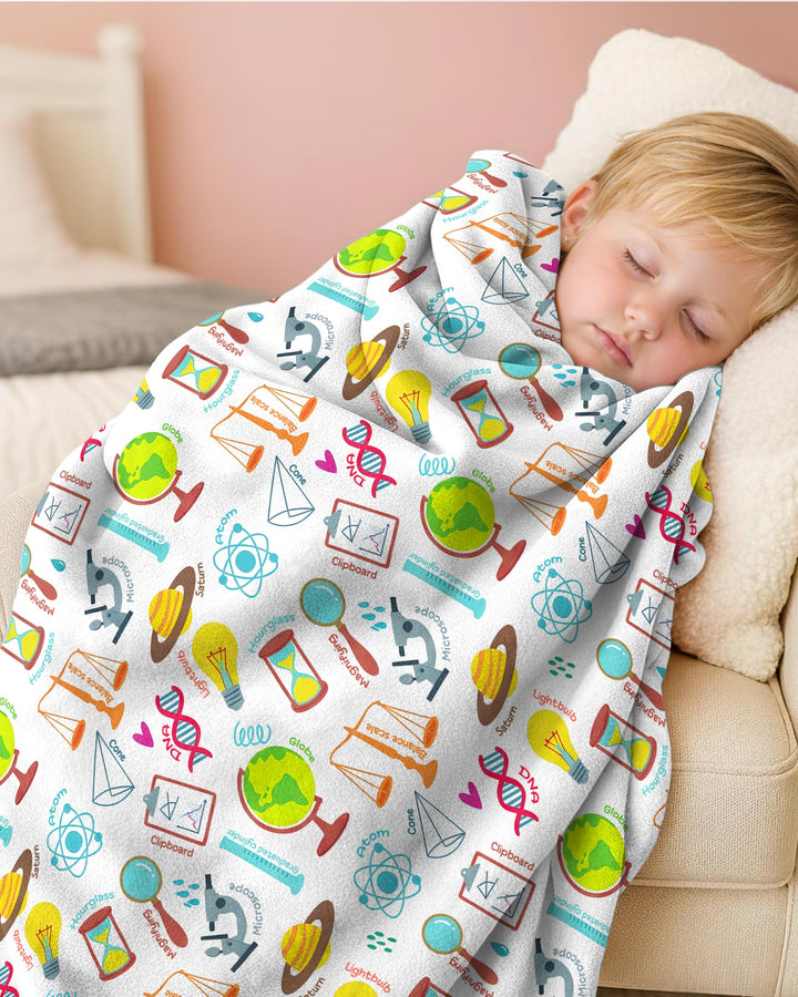 Tiny Scientist Explores The World  Bamboo Blanket