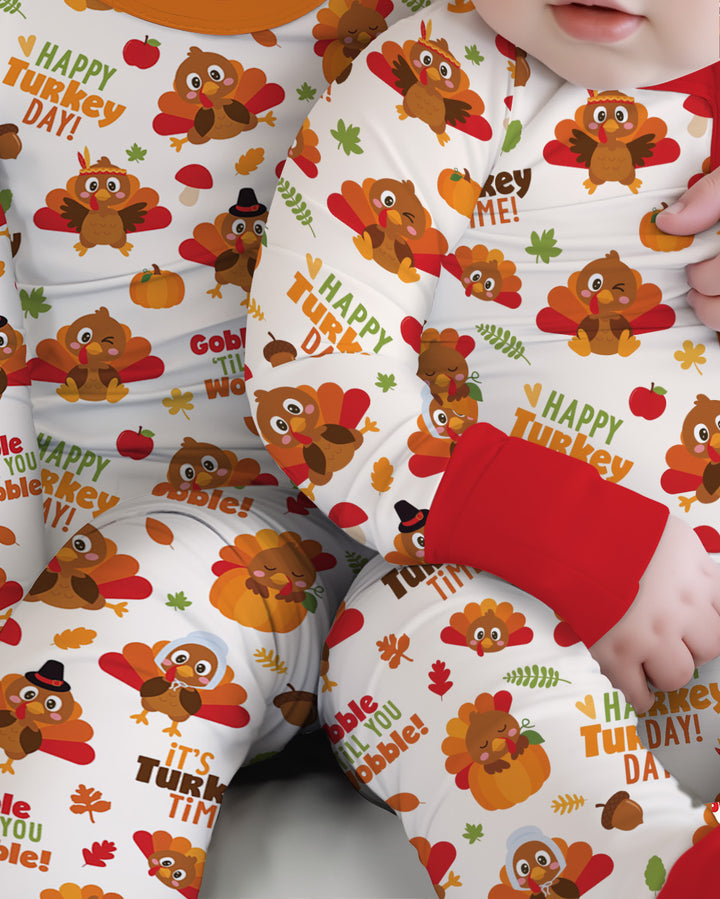 Happy Turkey Day Bamboo Convertible Zippy