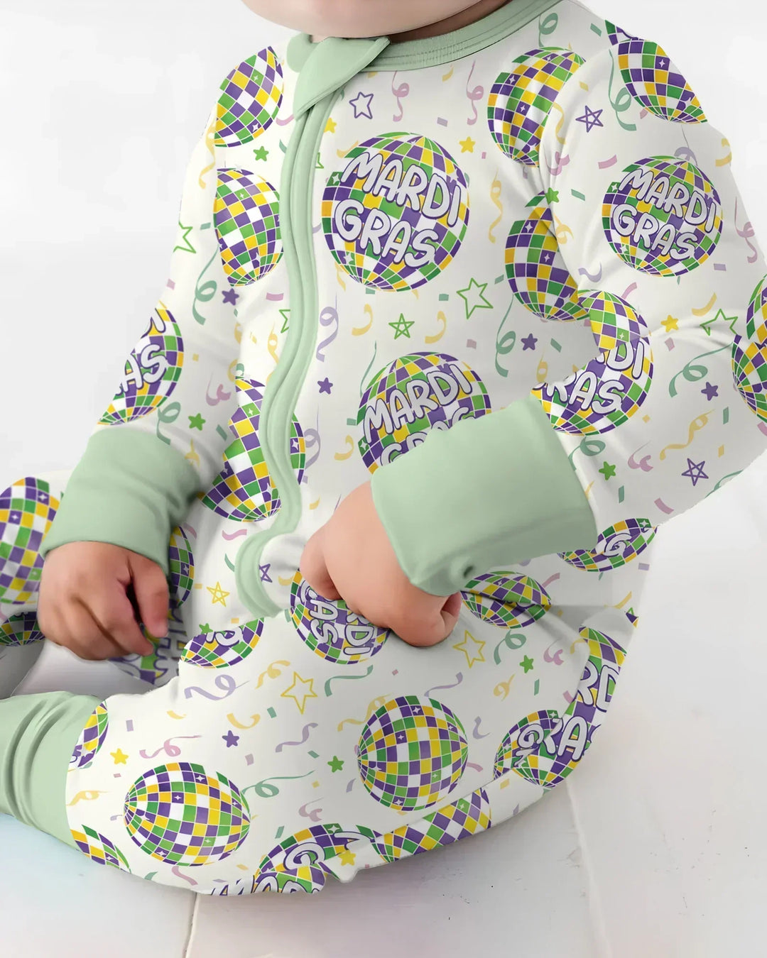 Mardi Gras Disco Ball Bamboo Convertible Zippy