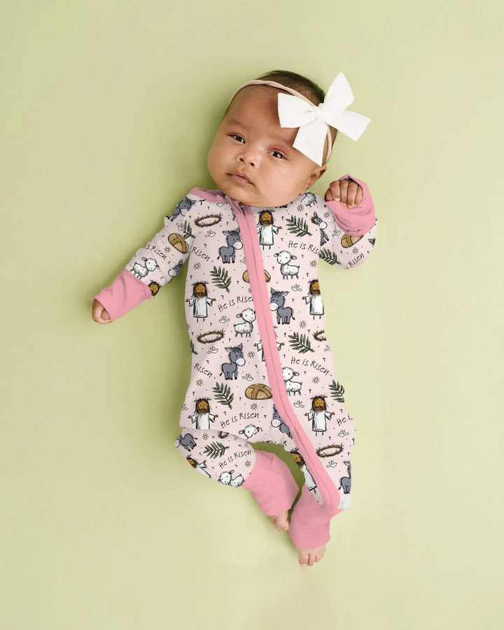 He Is Risen Easter Family Matching Bamboo Convertible Zippy