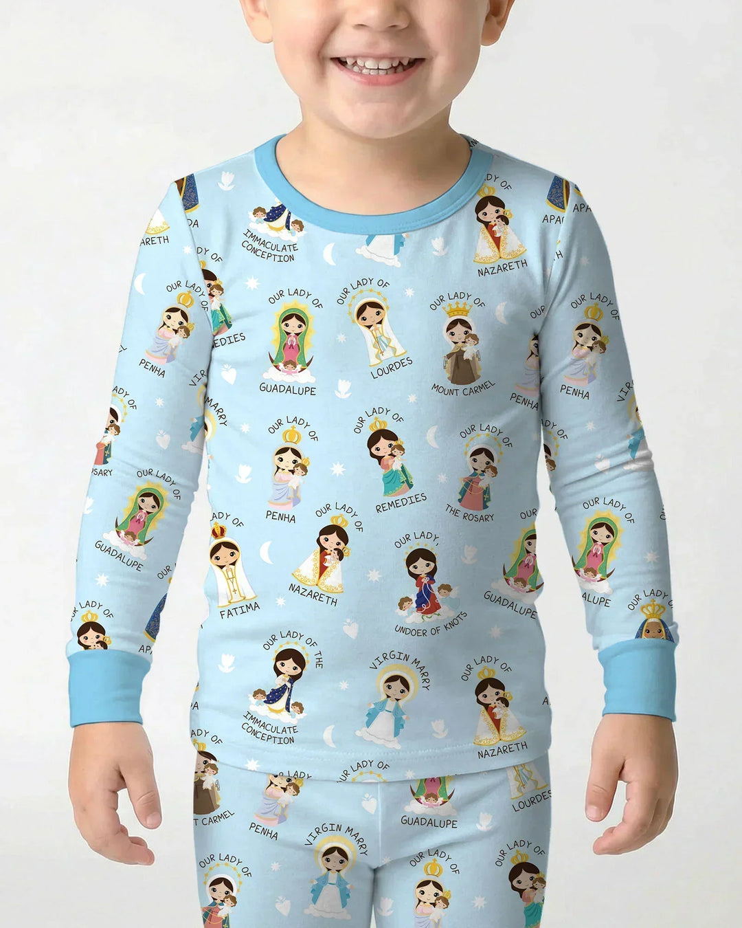 Little Marian Blessings Bamboo Two Piece Long Sleeve Pajama Set