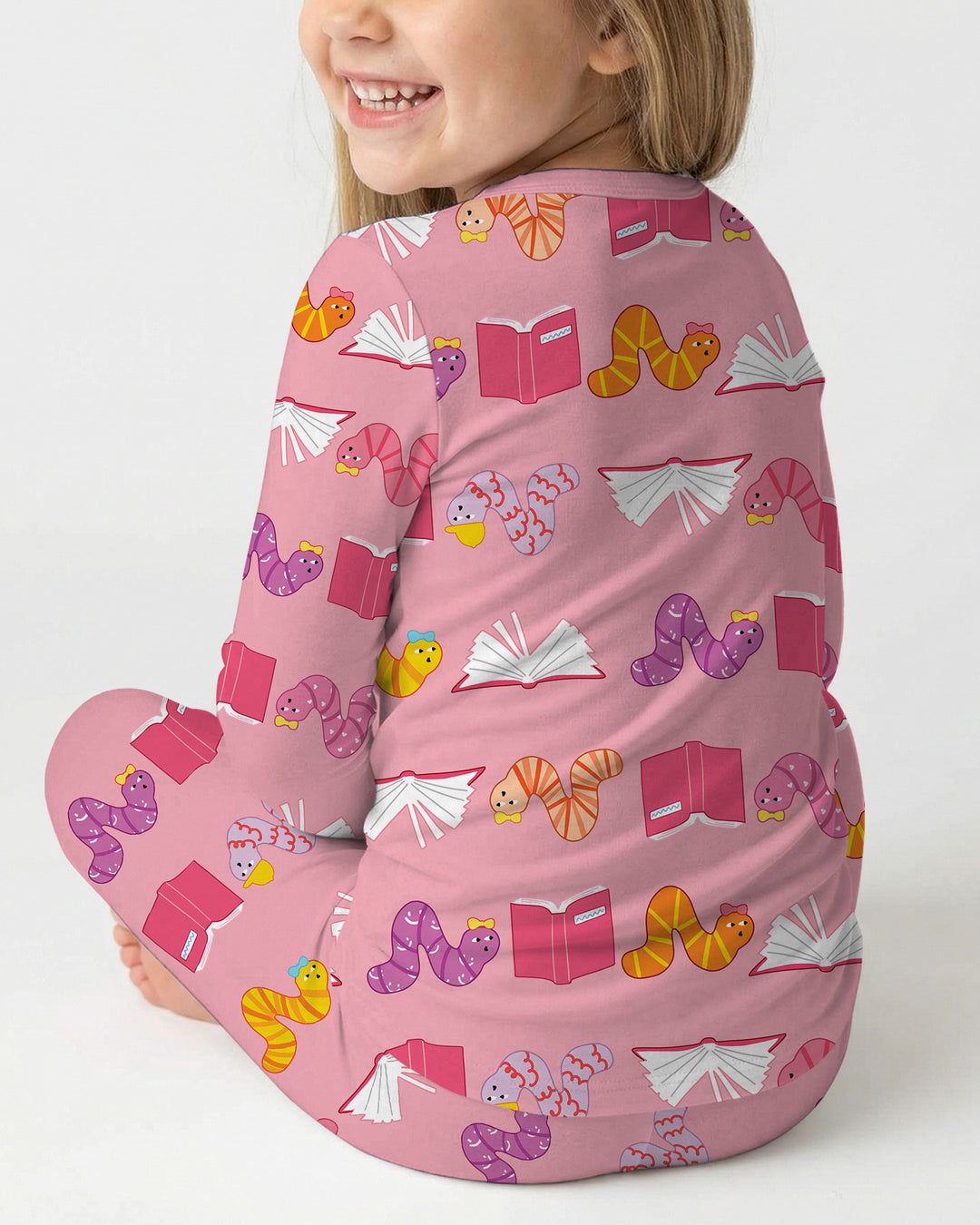 Bookworm Family Matching Bamboo Two Piece Long Sleeve Pajama Set