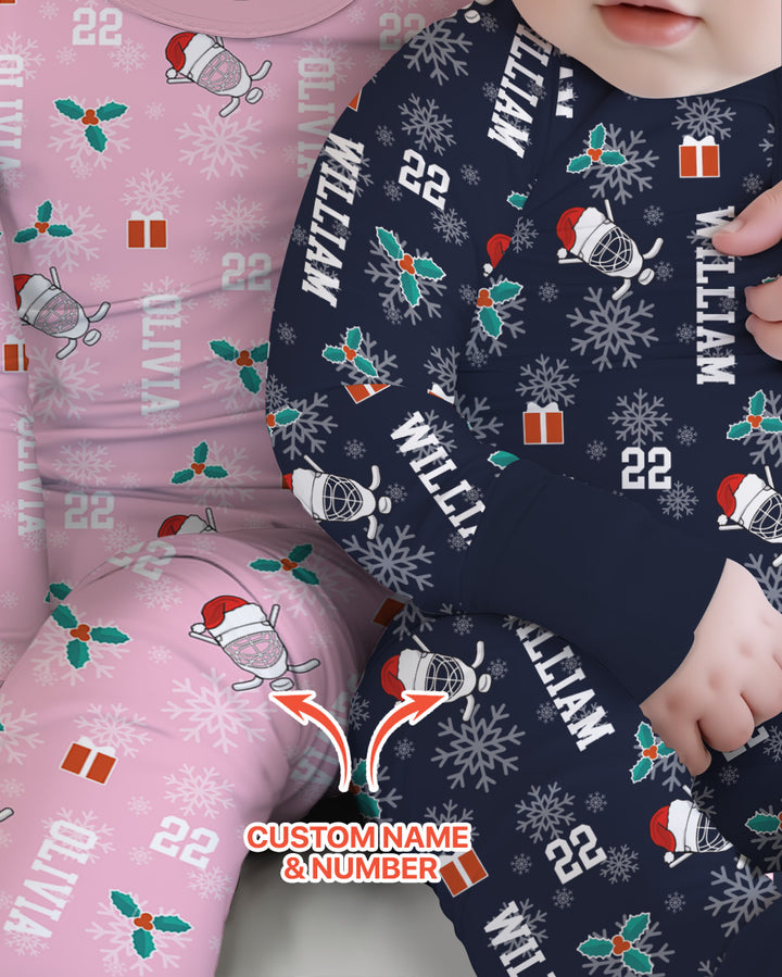 Custom Name Hockey Holiday Bamboo Convertible Zippy