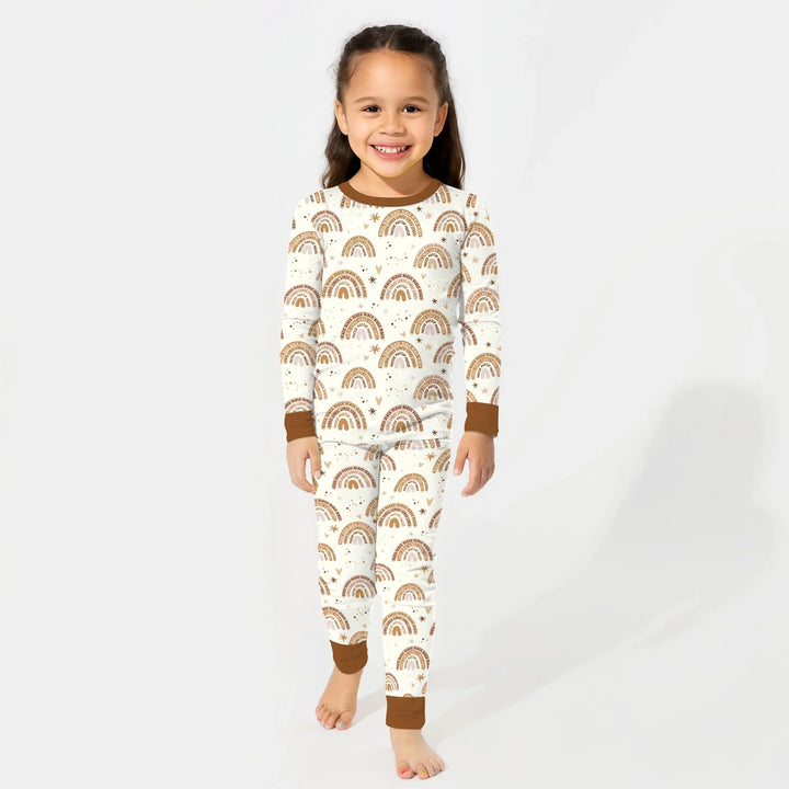 Back Lives Matter Rainbow Bamboo Two Piece Long Sleeve Pajama Set