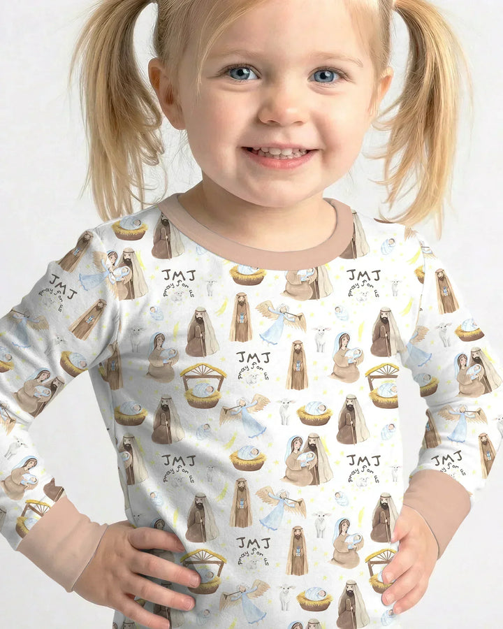 Holy Family Bamboo Two Piece Long Sleeve Pajama Set