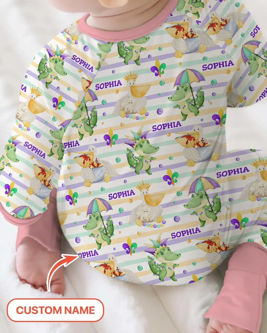 Happy Mardi Gras Adventure Family Matching Bamboo Convertible Zippy