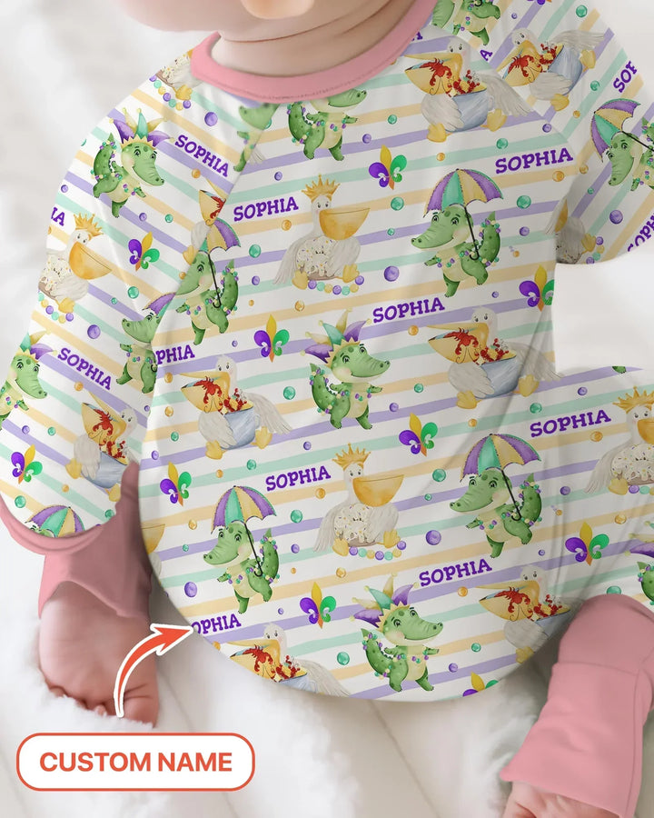 Happy Mardi Gras Adventure Family Matching Bamboo Convertible Zippy