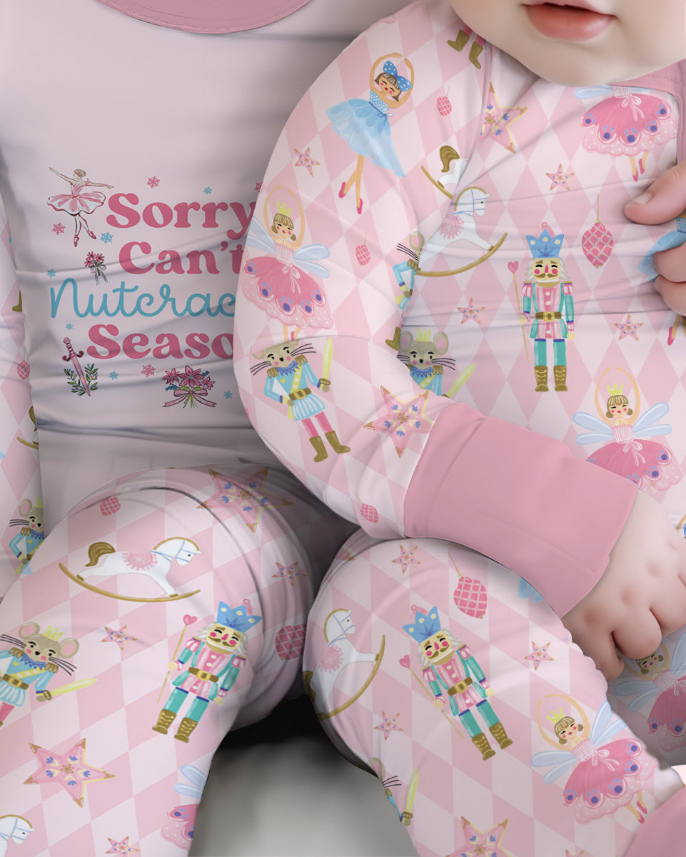Sorry Can't Nutcracker Season Ballet Christmas Bamboo Convertible Zippy