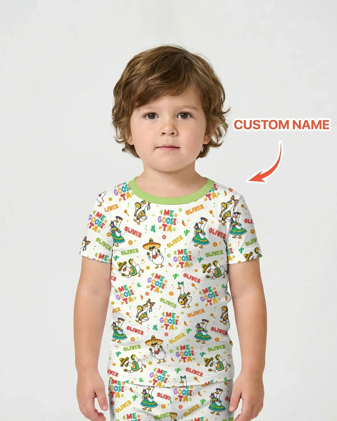Custom name Me Goose-ta Bamboo Two Piece Short Sleeve Shorts Pajama Set
