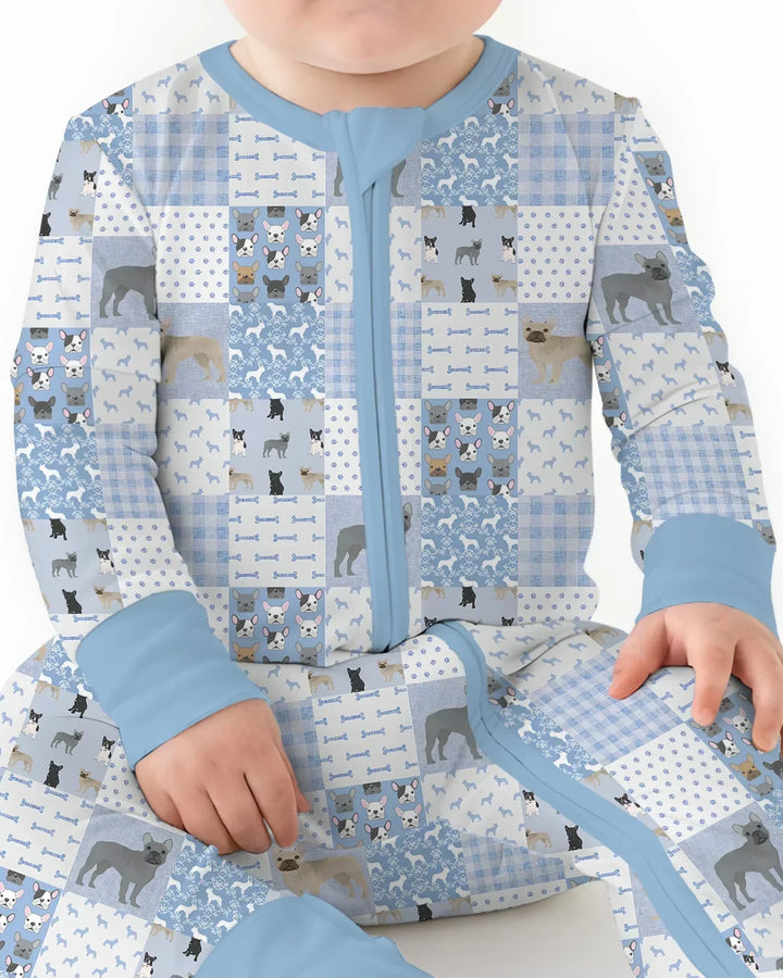 Frenchies Patchwork Family Matching Bamboo Convertible Zippy
