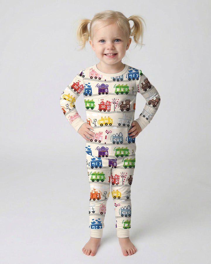 Template Bamboo Two Piece Long Sleeve Pyjamas Set