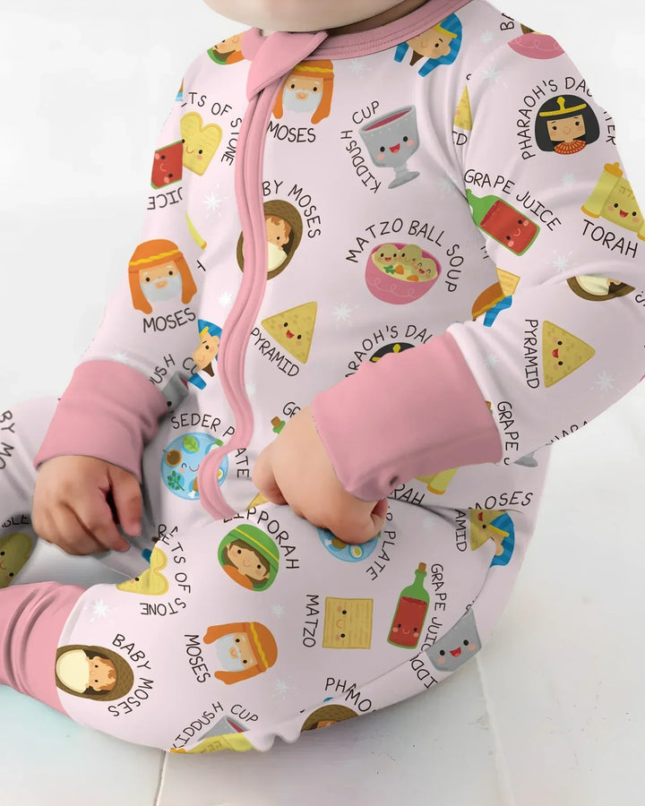 Cute Passover Characters Bamboo Convertible Zippy
