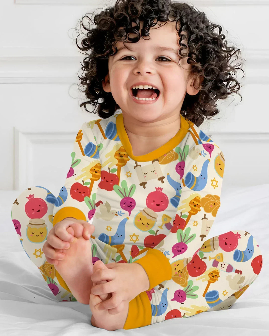 Shana Tova Rosh Hashanah Bamboo Two Piece Long Sleeve Pajama Set