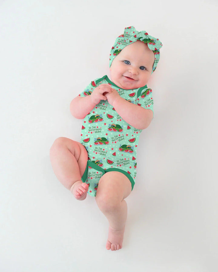 Watermelon Turtle Family Matching Bamboo Bodysuit