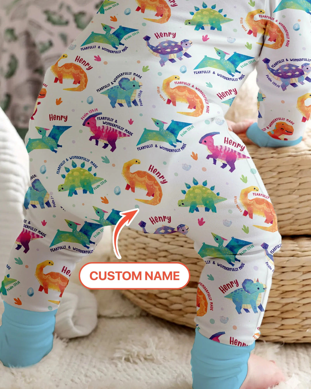 Fearfully & Wonderfully Made Custom Name Boy Bamboo Convertible Zippy