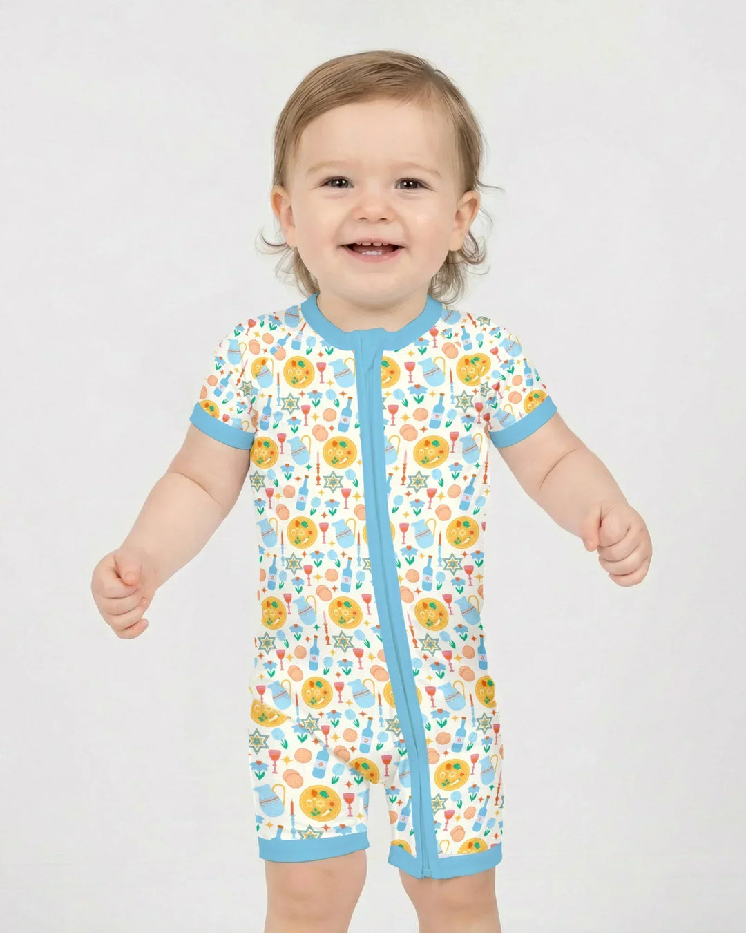 Pesach Sameach Matching Family Bamboo Shorty Zippy