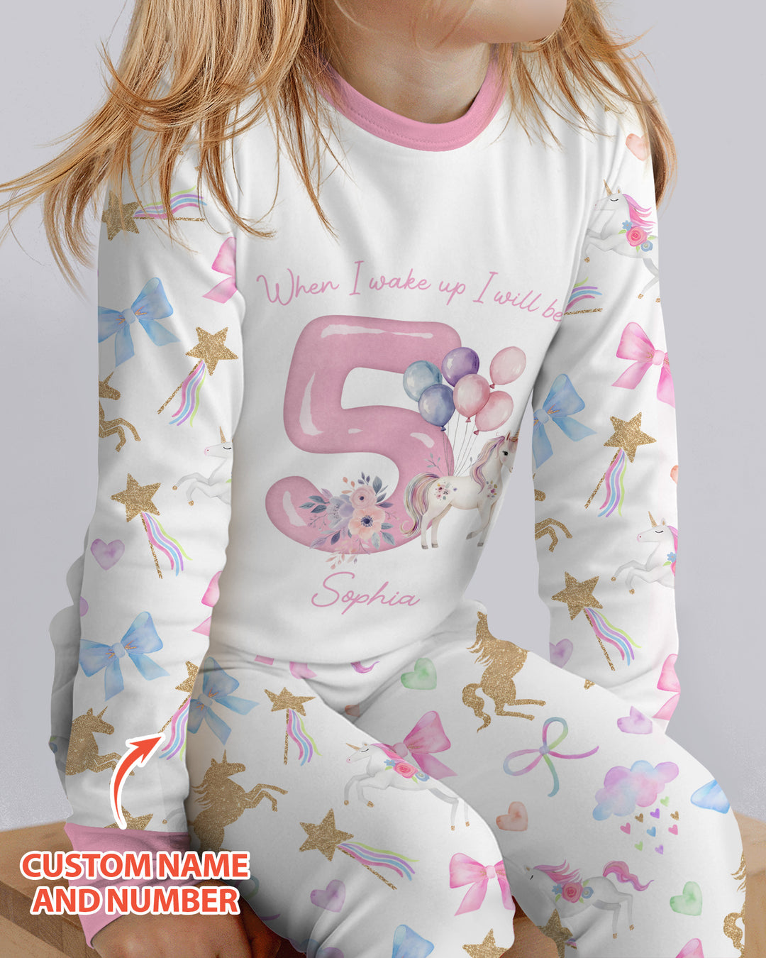 Custom Name When I Wake Up I Will Be Birthday Bamboo Two Piece Long Sleeve Pajama Set