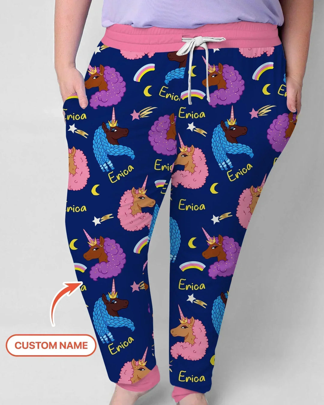 African Astro Unicorn Bamboo Women Pajama Set