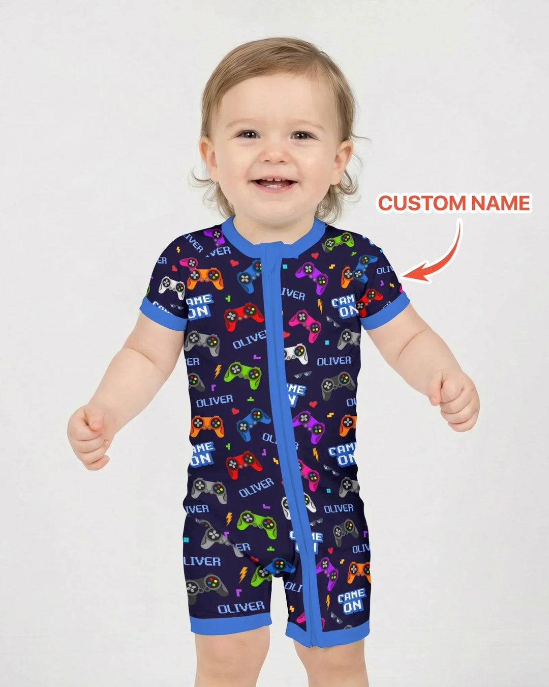Custom Name Game On Family Matching Bamboo Shorty Zippy