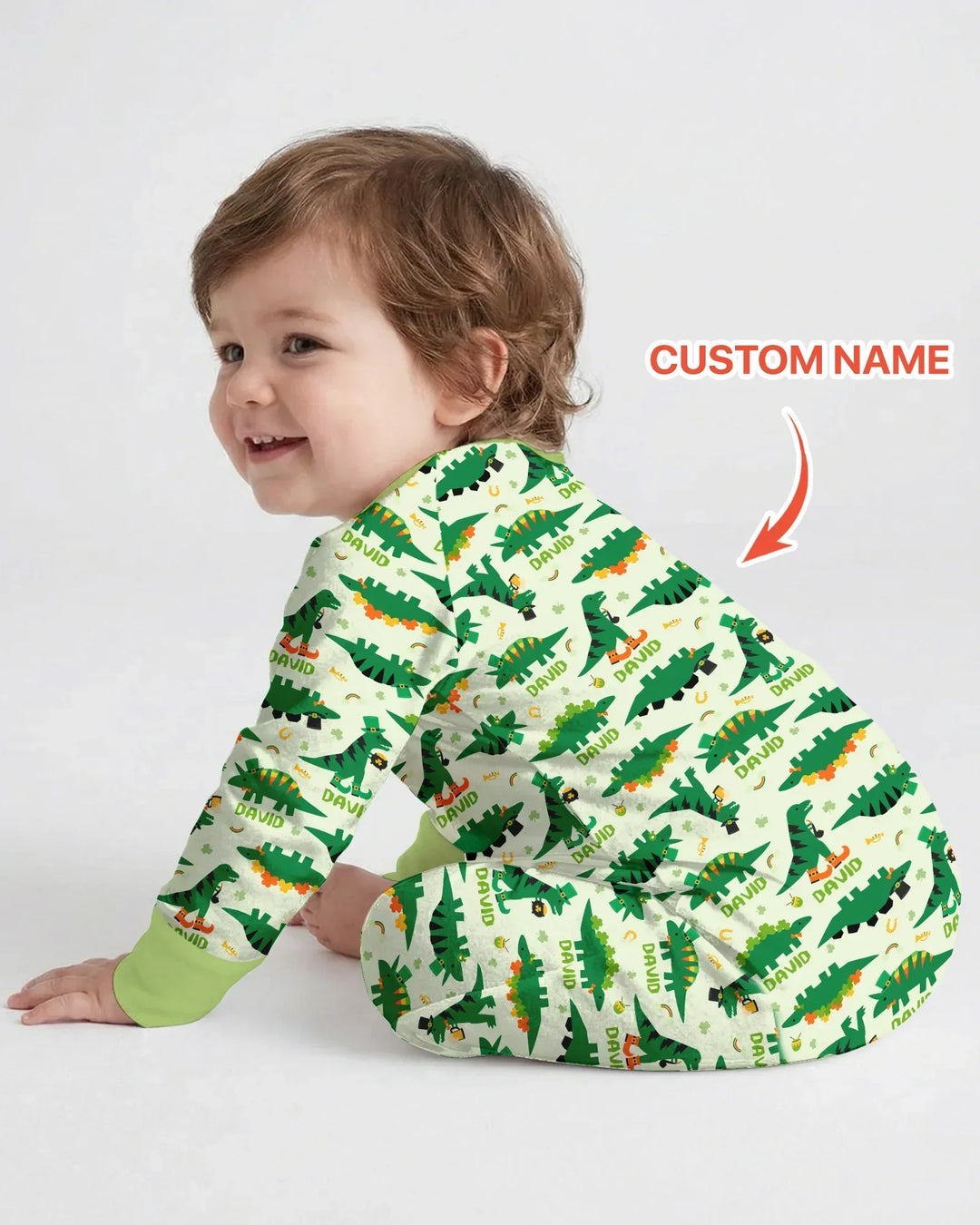 St. Patrick's Day Dinosaurs Custom Bamboo Convertible Zippy