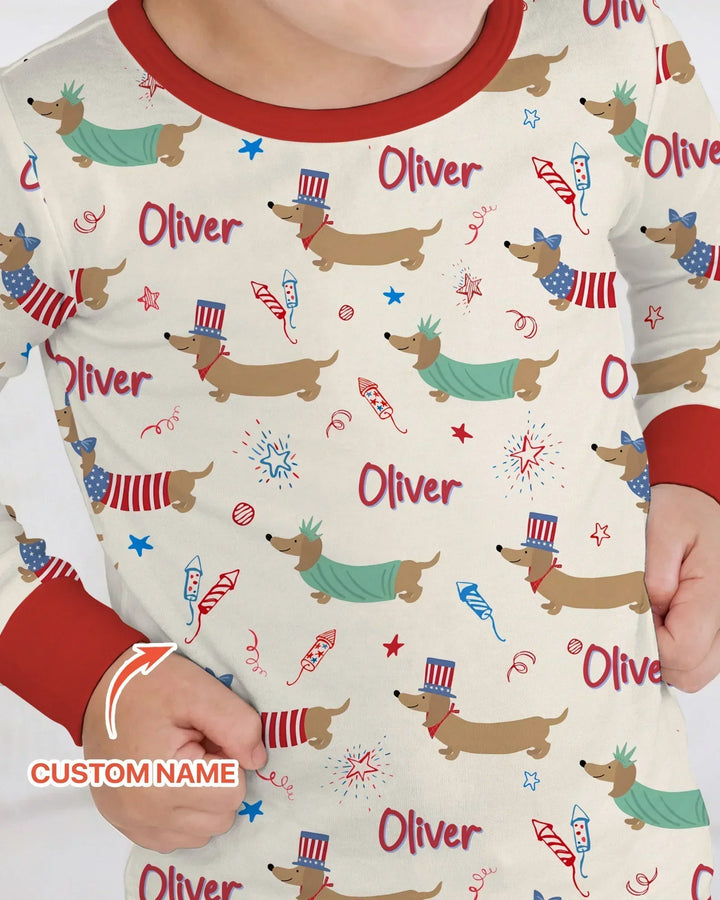 250 Years Of Freedom Bamboo Two Piece Long Sleeve Pajama Set