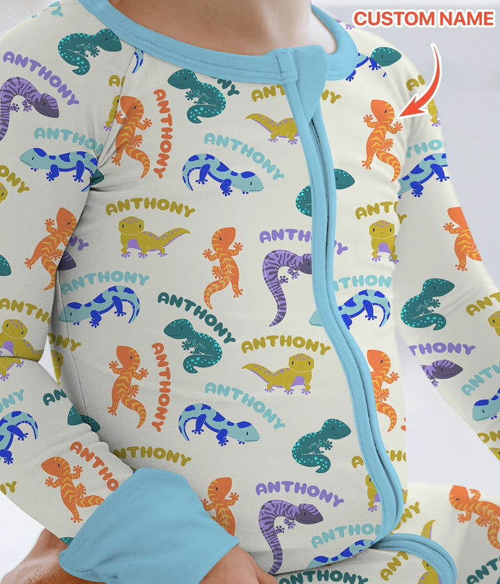 Custom Name Little Salamander Bamboo Convertible Zippy