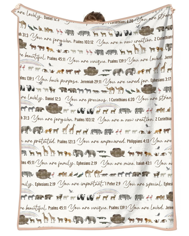 Biblical Noah's Ark Bamboo Blanket
