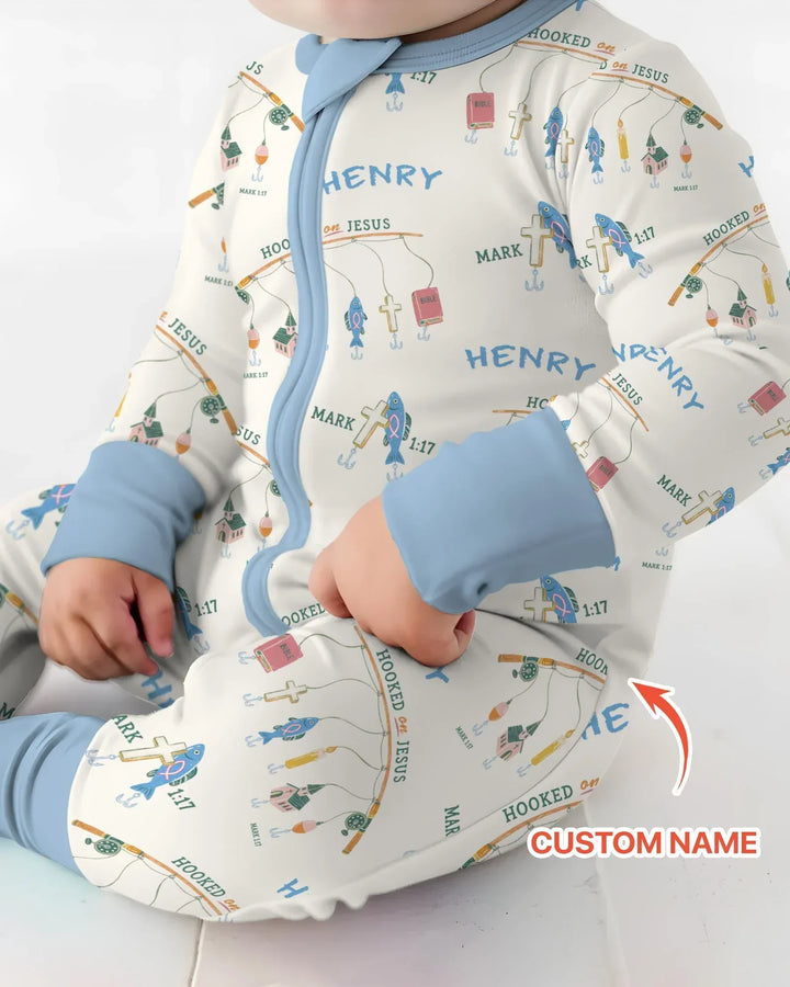 Hooked On Jesus Fishing Matching Bamboo Convertible Zippy
