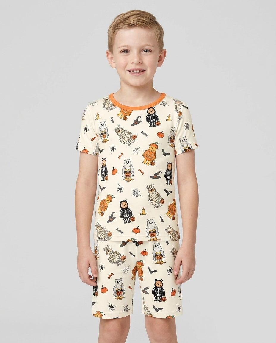 Template Bamboo Two Piece Short Sleeve Shorts Pyjamas Set