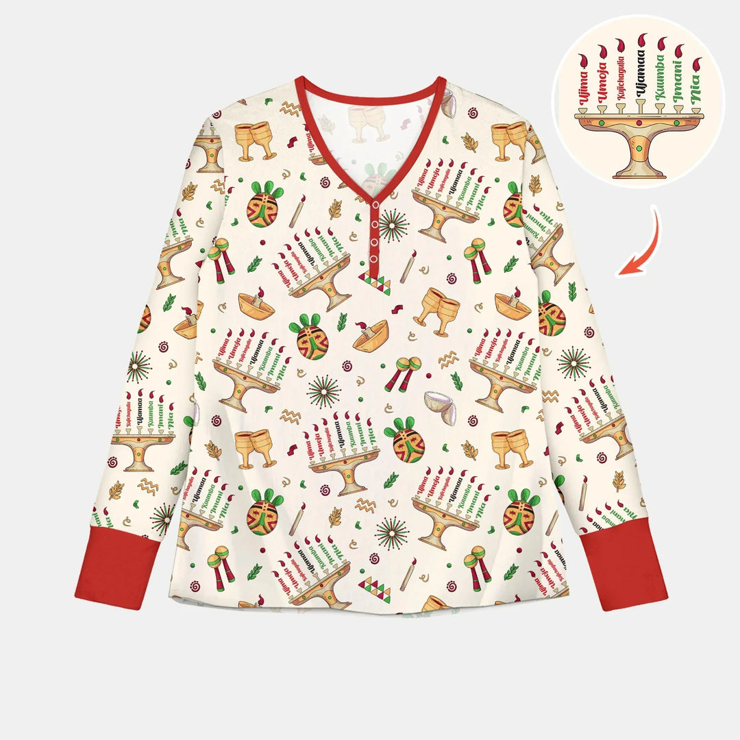 Happy Kwanzaa Bamboo Women Pajama Set