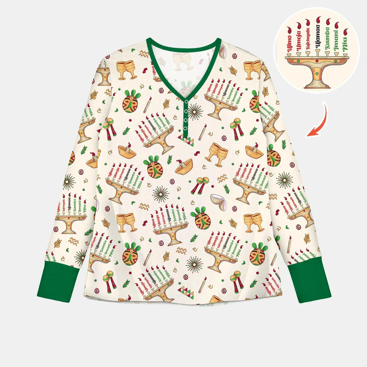 Happy Kwanzaa Bamboo Women Pajama Set