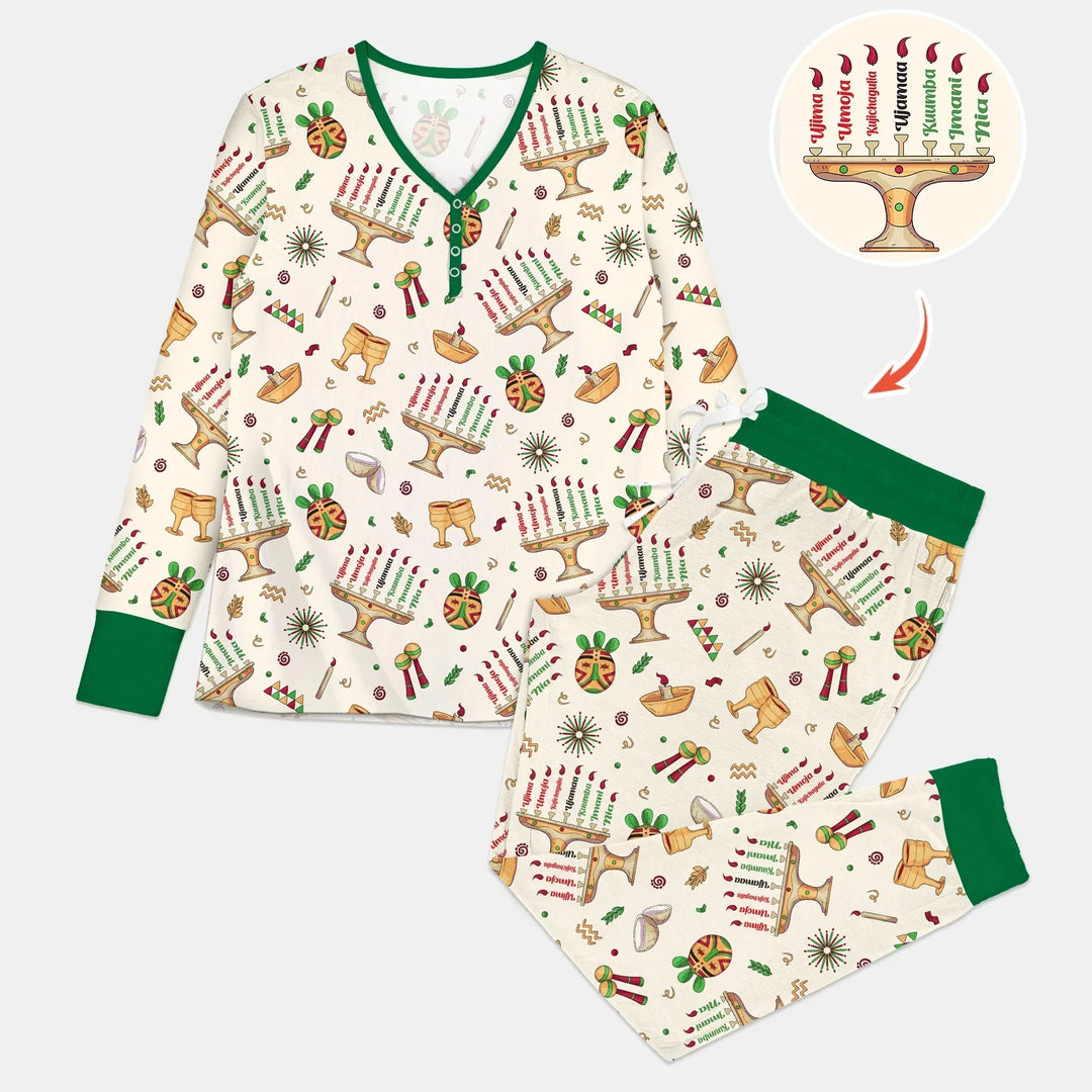 Happy Kwanzaa Bamboo Women Pajama Set