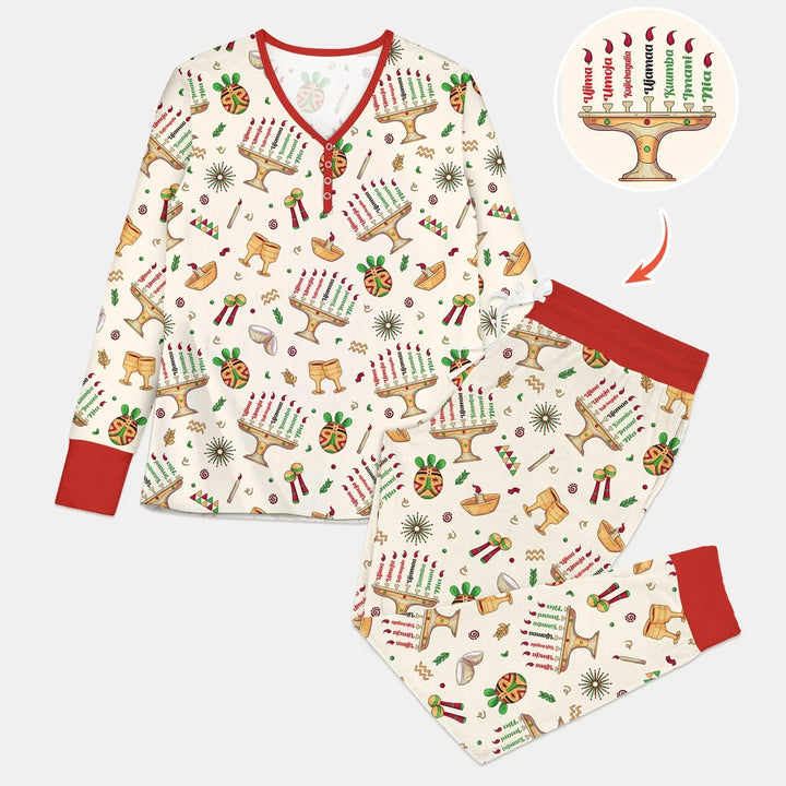 Happy Kwanzaa Bamboo Women Pajama Set