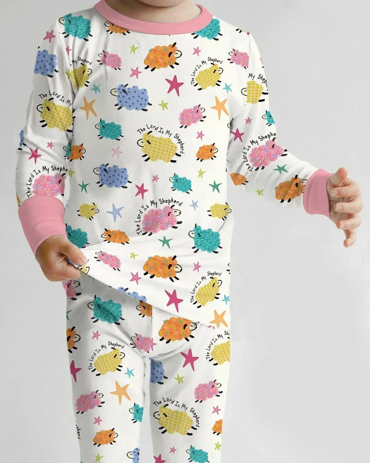 The Lord Is My Shepherd Bamboo Two Piece Long Sleeve Pajama Set
