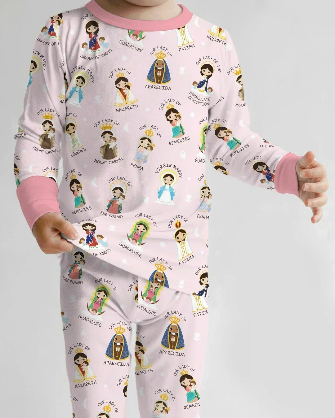 Little Marian Blessings Bamboo Two Piece Long Sleeve Pajama Set