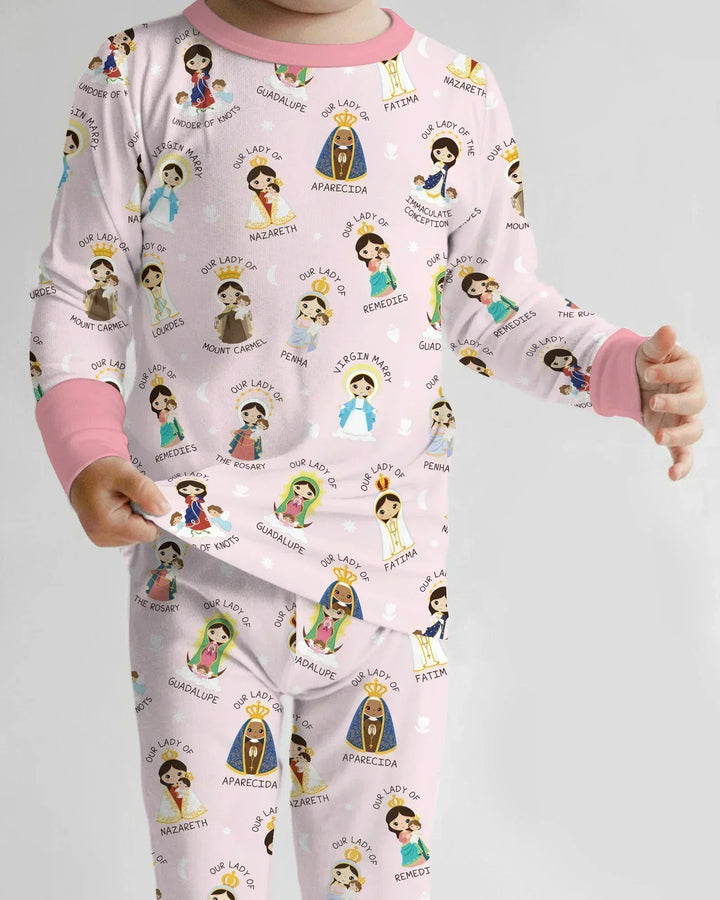 Little Marian Blessings Bamboo Two Piece Long Sleeve Pajama Set