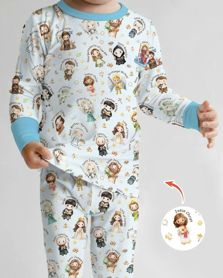 Little Saints Bamboo Two Piece Long Sleeve Pajama Set