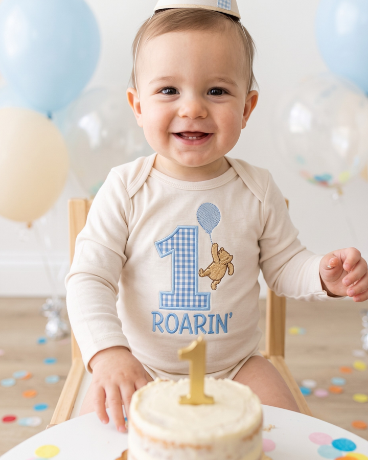 Custom Name Sweet Birthday Embroidered Bamboo Bodysuit