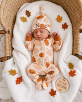 Autumn Harvest Bamboo Zipper Footie