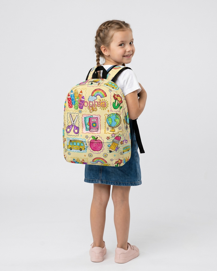 Learning Daydreams Custom Name Embroidered Backpack