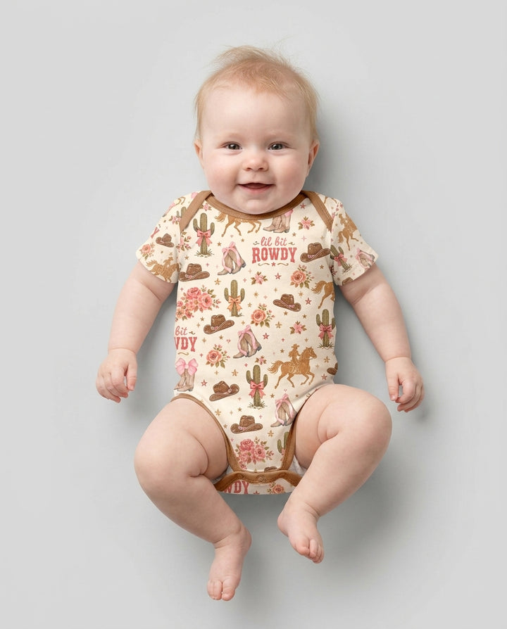 Coquette Cowgirl Lil Bit Rowdy Bamboo Bodysuit