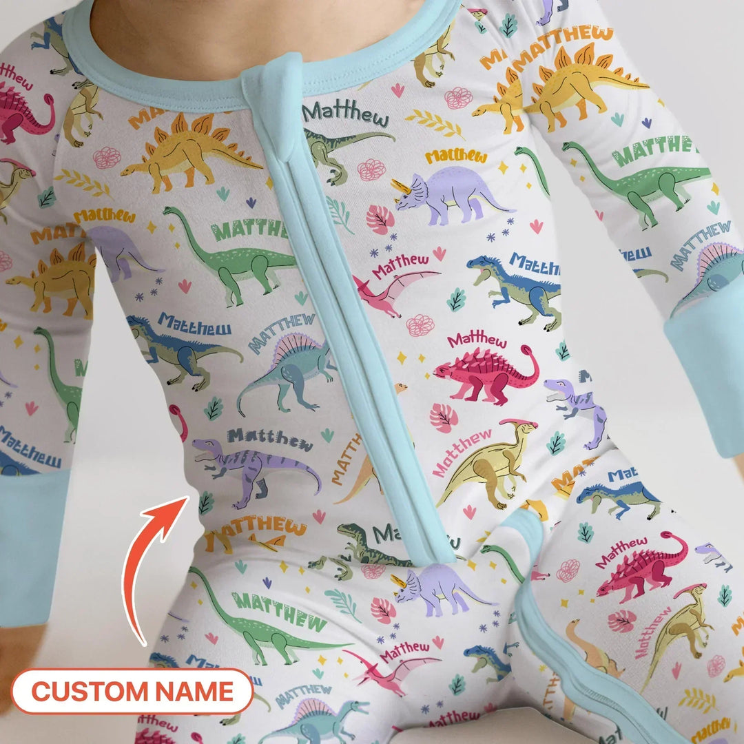 Dino Roar Custom Name Bamboo Convertible Zippy