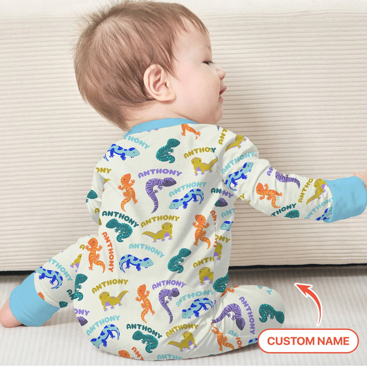 Custom Name Little Salamander Bamboo Convertible Zippy