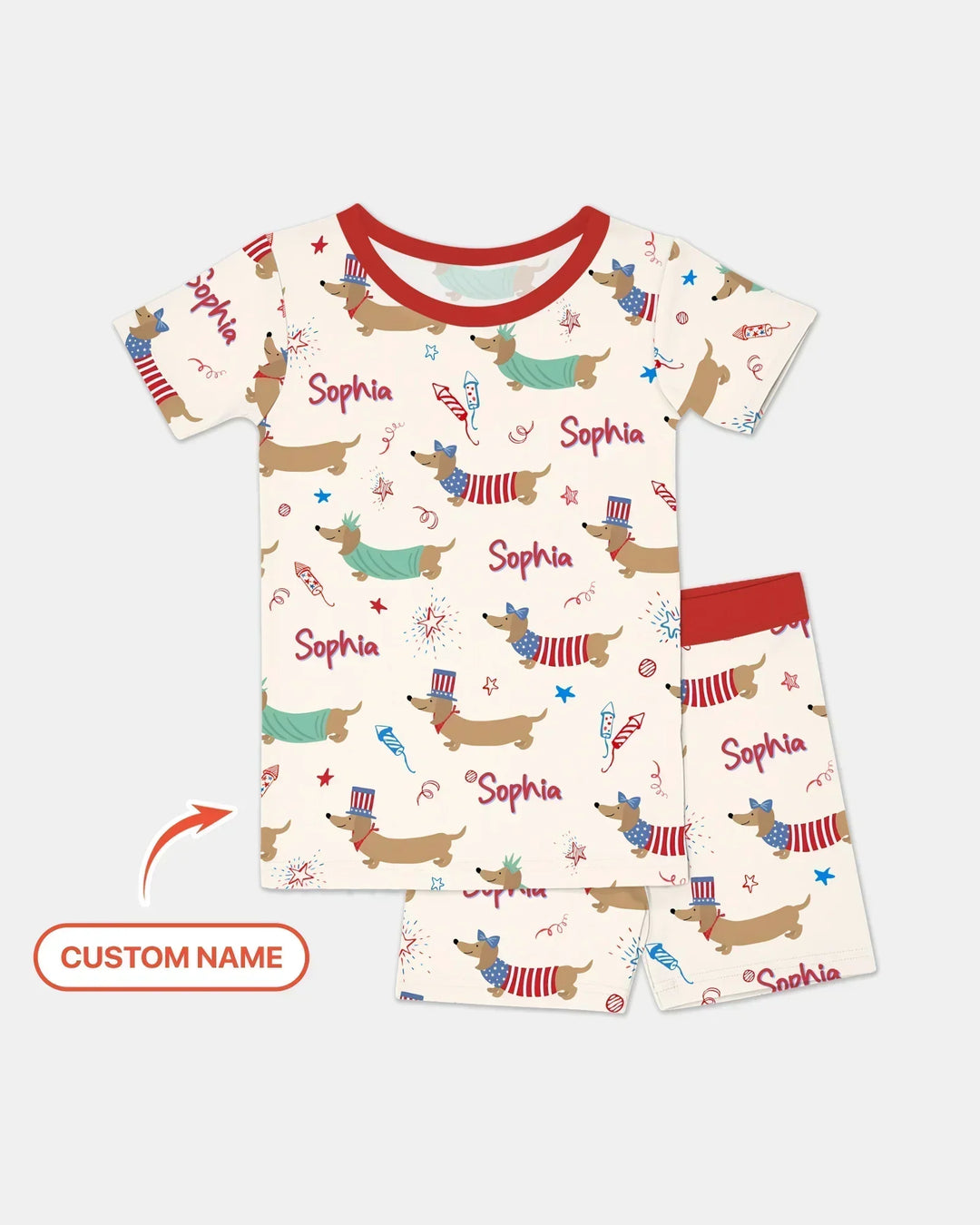 250 Years Of Freedom Bamboo Two Piece Short Sleeve Shorts Pajama Set