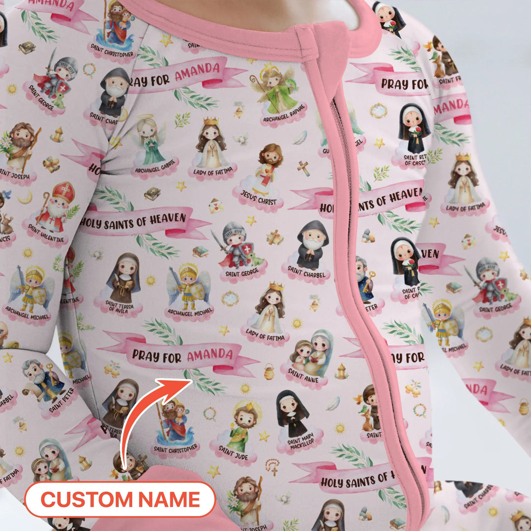 Holy Saints of Heaven Custom Name Bamboo Convertible Zippy