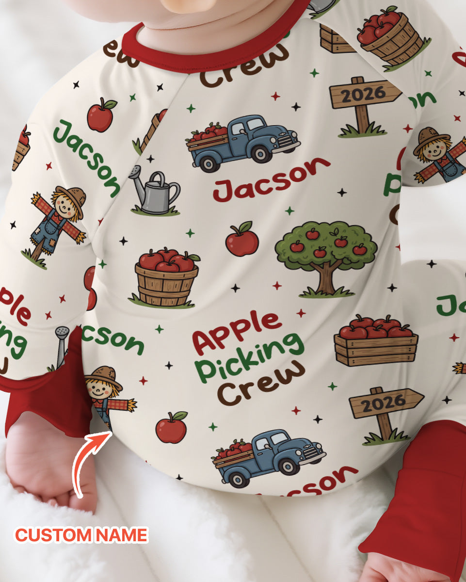 Custom Name Apple Picking Crew Bamboo Convertible Zippy