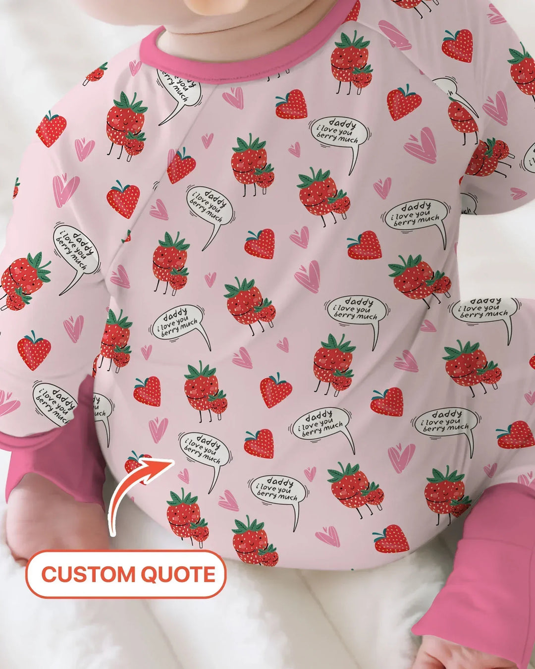 I love you berry much Bamboo Convertible Zippy