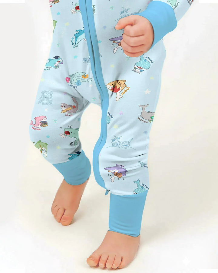Shark School Bamboo Convertible Zippy