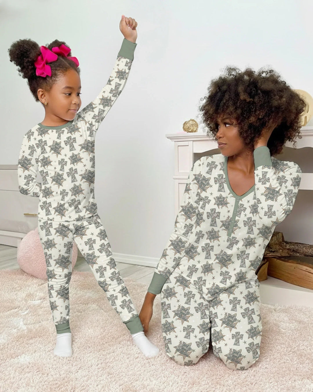 Template Bamboo Two Piece Long Sleeve Pyjamas Set